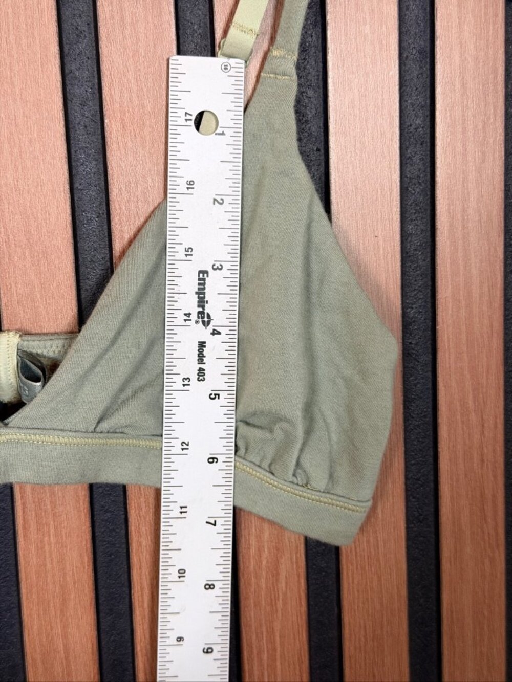 Skims Bra Medium Womens Sage Green Cotton Stretch Triangle Bralette - Picture 4 of 5